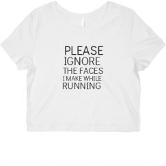 Ladies Slim Fit Crop Top Tee