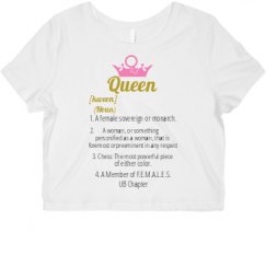 Ladies Slim Fit Crop Top Tee