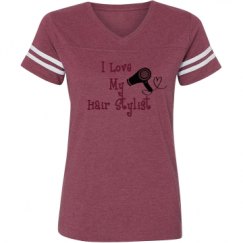 Ladies Relaxed Fit Vintage Sports Tee