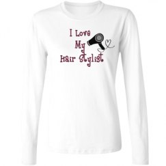 Ladies Relaxed Fit Basic Long Sleeve Tee