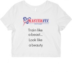 Ladies Slim Fit Crop Top Tee