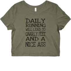 Ladies Slim Fit Crop Top Tee