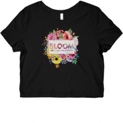 Ladies Slim Fit Crop Top Tee