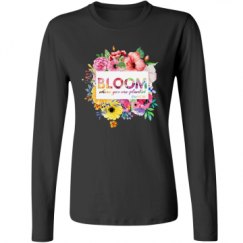 Ladies Relaxed Fit Basic Long Sleeve Tee