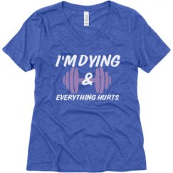 Ladies Relaxed Fit Super Soft Triblend V-Neck Tee