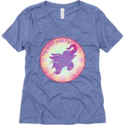 Ladies Relaxed Fit Super Soft Triblend V-Neck Tee