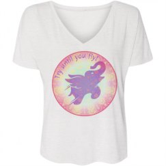 Ladies Flowy Slouchy V-Neck Tee