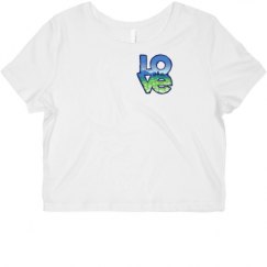 Ladies Slim Fit Crop Top Tee