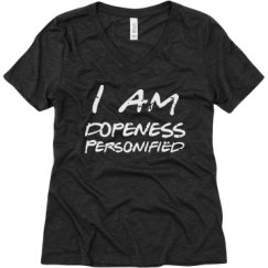 Ladies Relaxed Fit Super Soft Triblend V-Neck Tee