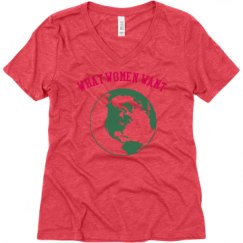 Ladies Relaxed Fit Super Soft Triblend V-Neck Tee