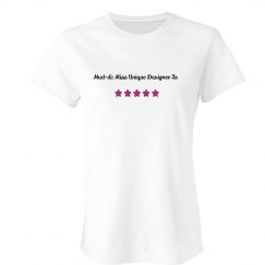 Mud-di: Miss Unique Designer Is 5 Plum Stars Tee Shirt 
