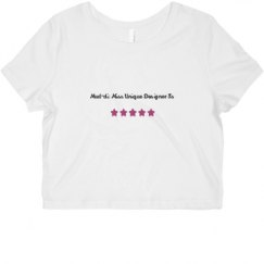 Ladies Slim Fit Crop Top Tee