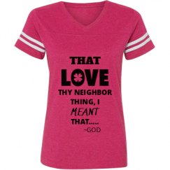 Ladies Relaxed Fit Vintage Sports Tee