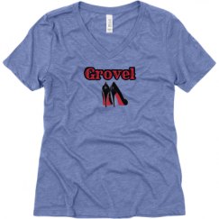 Ladies Relaxed Fit Super Soft Triblend V-Neck Tee