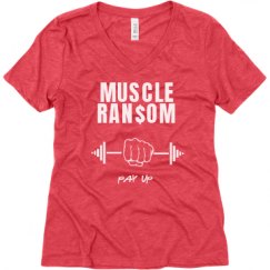 Ladies Relaxed Fit Super Soft Triblend V-Neck Tee