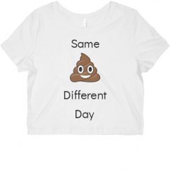 Ladies Slim Fit Crop Top Tee