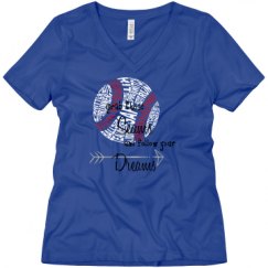 Ladies Relaxed Fit V-Neck Tee