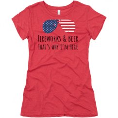 Ladies Slim Fit Super Soft Triblend Tee