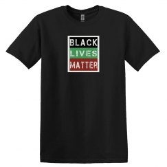 Black tee w/black, red, & green graphic 