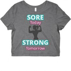 Ladies Slim Fit Crop Top Tee