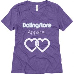 CW DATI PURPLE TRI-BLEND VNECK TSHIRT