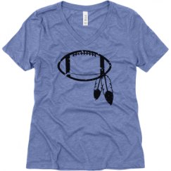 Ladies Relaxed Fit Super Soft Triblend V-Neck Tee