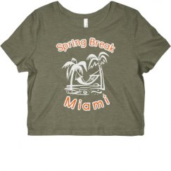 Ladies Slim Fit Crop Top Tee