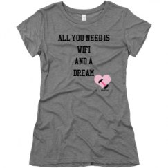 Ladies Slim Fit Super Soft Triblend Tee