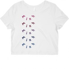 Ladies Slim Fit Crop Top Tee