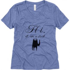 Ladies Relaxed Fit Super Soft Triblend V-Neck Tee