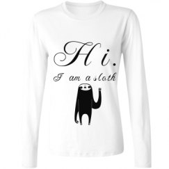 Ladies Relaxed Fit Basic Long Sleeve Tee