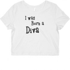 Ladies Slim Fit Crop Top Tee