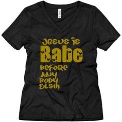 Ladies Relaxed Fit V-Neck Tee