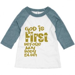 Toddler 3/4 Sleeve Raglan Tee