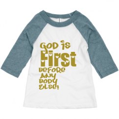 Toddler 3/4 Sleeve Raglan Tee