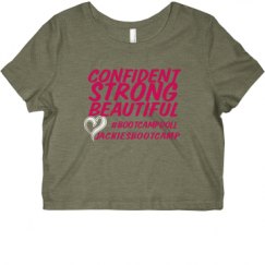 Ladies Slim Fit Crop Top Tee