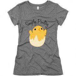 Ladies Slim Fit Super Soft Triblend Tee