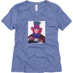 Ladies Relaxed Fit Super Soft Triblend V-Neck Tee