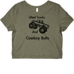 Ladies Slim Fit Crop Top Tee