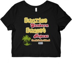 Ladies Slim Fit Crop Top Tee