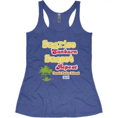 Ladies Slim Fit Super Soft Racerback Triblend Tank