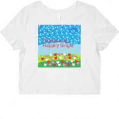 Ladies Slim Fit Crop Top Tee