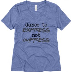 Ladies Relaxed Fit Super Soft Triblend V-Neck Tee