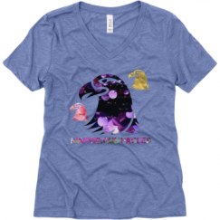 Ladies Relaxed Fit Super Soft Triblend V-Neck Tee