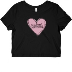 Ladies Slim Fit Crop Top Tee