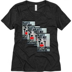 Ladies Relaxed Fit Super Soft Triblend V-Neck Tee