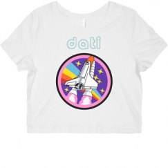 Ladies Slim Fit Crop Top Tee