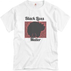 White tee w/black & red graphic 