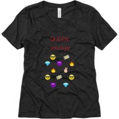 Ladies Relaxed Fit Super Soft Triblend V-Neck Tee