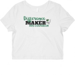 Ladies Slim Fit Crop Top Tee